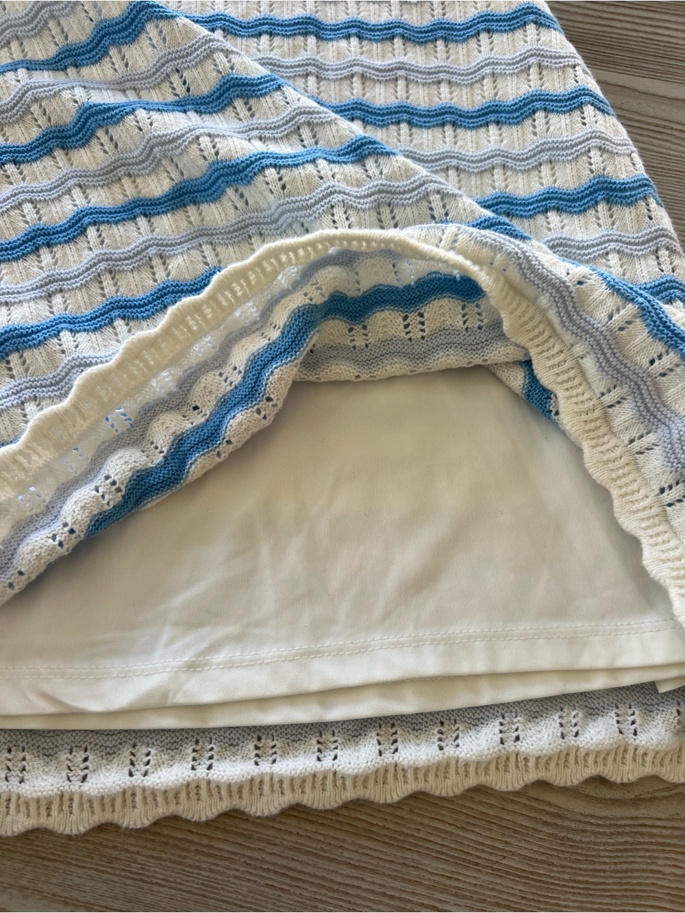 Hollister Blue and Cream Striped Knit Mini Dress - Picture 6 of 9